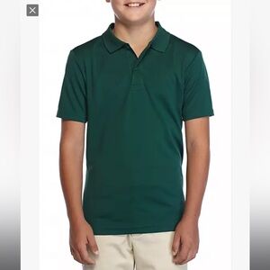 NWT Izod green Polo Shirt-approved school wear size 14/16